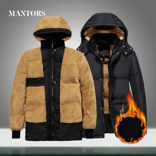 Winter New Jacket Men Warm Thicken Hooded Parka Coats Mens Zipper Cotton-Padded Jackets Waterproof Casual Fur Down Overcoats 5XL