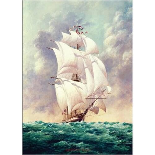 Counted Cross Stitch Kits Needlework Embrodery - Crafts 14 ct Aida Color DIY Arts Handmade Home Decor - Full Wind