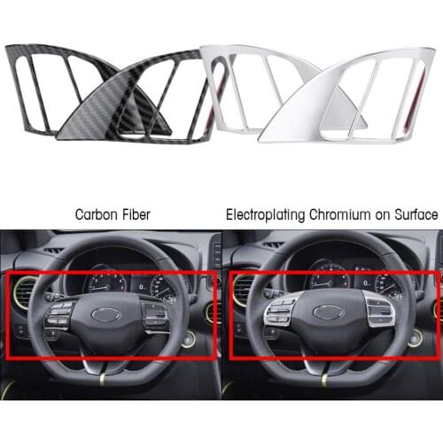 Used for 2017 2018 2019 2020 Hyundai Encino Kauai Kona ABS steering wheel cover frame trim sticker auto parts