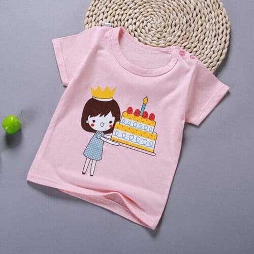 2019 New Boys Girls Clothes Cotton T Shirts Summer Toddler Boys Print T Shirt Girls Short Sleeve Soft Tops Children T-Shirts