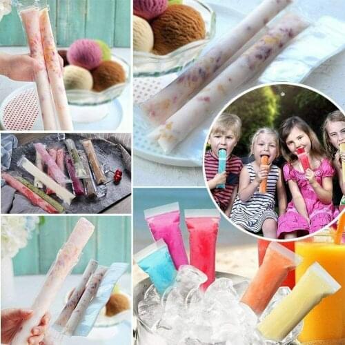 20/40/60/80/100Pcs DIY Ice Popsicle Mold Bags with Zip Seals Disposable Bpa Free Freezer Tubes