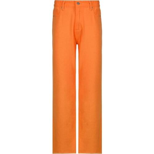 Yellow Straight Loose Jeans Womens Autumn 2021 New Vintage Denim Trousers Female High Waist Mom Drape Wide-leg Pants