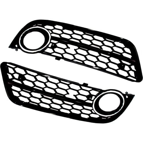 2Pcs Car Front ABS Fog Light Lower Grille Cover Fit for Audi A5 2008-11