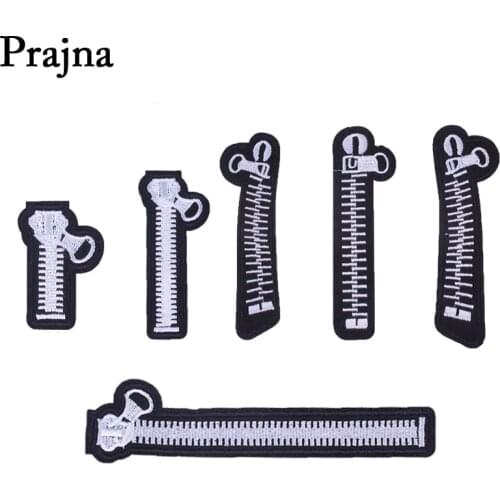Prajna DIY Embroidered Patches For Clothing Sewing Zipper Patch Iron On Patches On Clothes Parches Rock Badge Jeans Backpack E