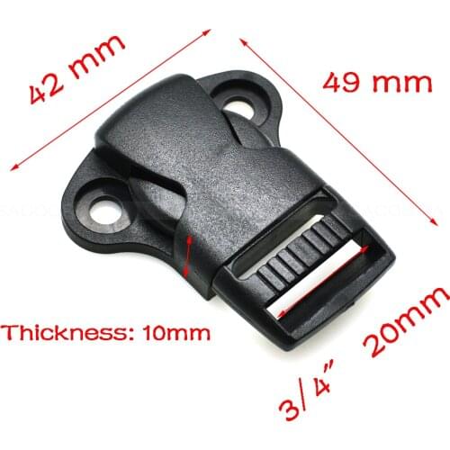 3 / 4 "(20 mm) ribbon center release buckles backpack belt buckle outdoor sports bag buckles tactical belt clasp
