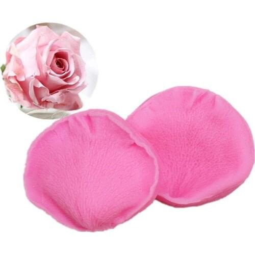 Fondant flower double-sided texture stamping big rose new petal silicone mold fondant simulation flower mold