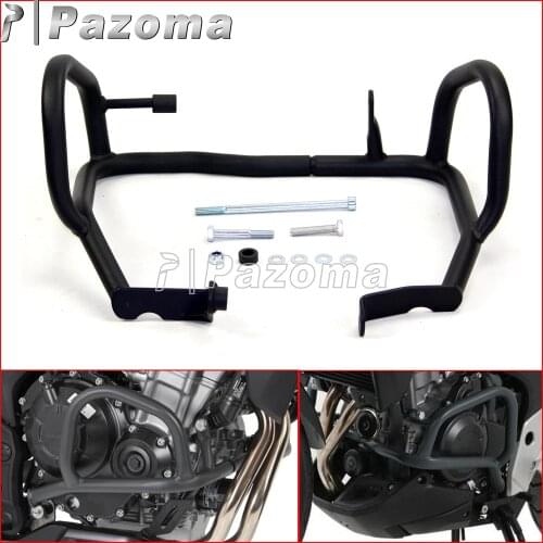 Motorcycle Highway Crash Bar Engine Guard Bumper Cage Anti-Falling Black Steel Protection Frame For Honda CB500X CB500F 2013-17