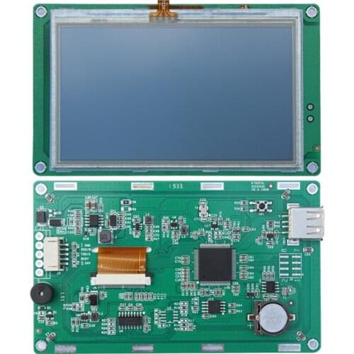 4.3 Inch Bare Screen Smart Programmable HMI Resistive Touch IPS LCD Color TTL UART RS232 RS485 Modbus