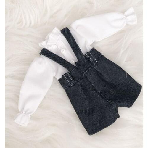 1/3 1/4 1/6 BJD Doll SD Clothes Toy Bib pants Set include ( Pants +Shirt )