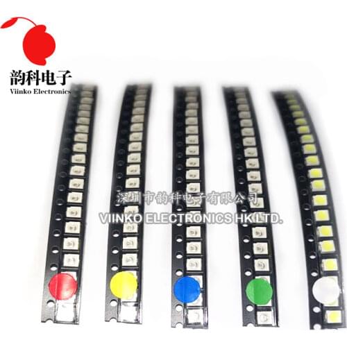 100pcs 1210 SMD LED White Red Blue Yellow Green Orange Warm White Pink Purple RGB Light Emitting Diode