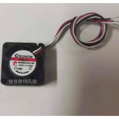 2pcs New For SUNON MC20080V2-D01C-A99 20mm 20X20X8mm 2008 5V 0.45W 3-wire Cooling Fan