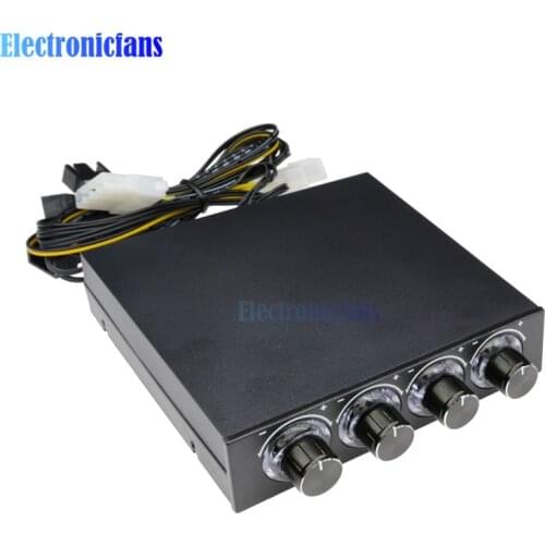STW-6002 4 Channel Speed Fan Controller With Ultra-Bright Blue LED Light Controller and CPU HDD VGA 3.5 inch