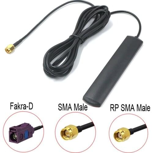 4G Antenna 2M RG174 Extension Cable Compatible With 3G GSM 2G 915MHz 3M Paste Suitable for Vehicle And Communication SMA Fakra D