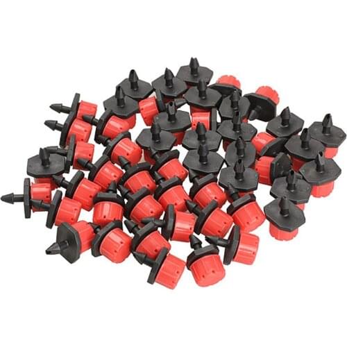 50Pcs Garden Micro Flow Dripper Drip Head 1/4 Inch Hose Irrigation Misting