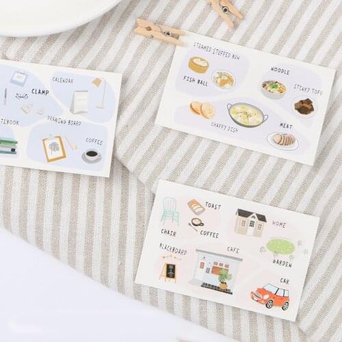 Multi-use 5.2*8cm 54pcs Mini Card in my dream I travel print Scrapbooking party invitation DIY Decor gift party card