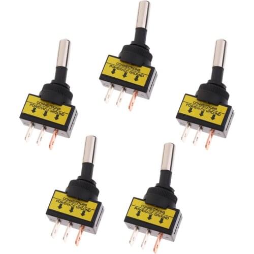 Brand New Durable 5Pcs BBT Grade Lighted LED On/Off 20 amp Toggle Switches