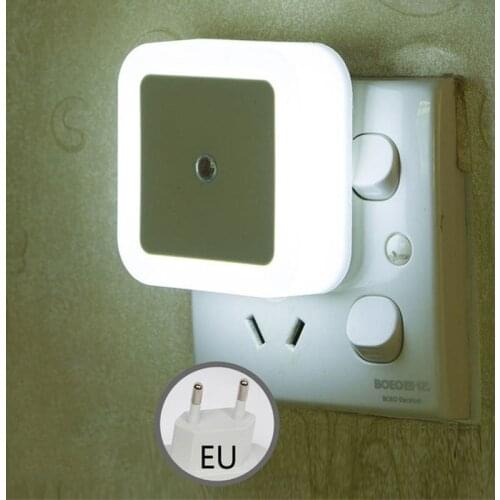 Auto LED Light Induction Sensor Control Bedroom Night Lights Bed Lamp US Plug Square LED Night Lamp For Baby Bedroom Hallway