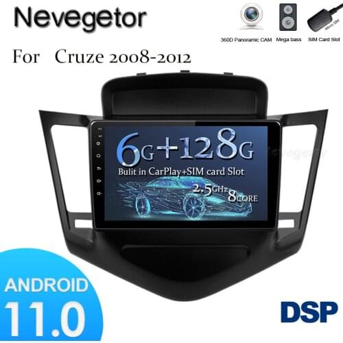 Android 11.0 NO DVD 2 Din Car Radio Multimedia Video Player Navigation GPS For Chevrolet CRUZE 2009-2011 2012-2014 4G