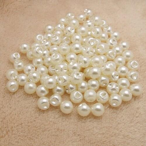 Free shipping 50pcs/lot quality white pearl womens chiffon shirt button child knitted sweater small buttons 6mm-18mm