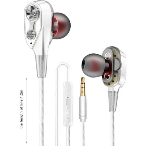 Wied Earphone Stereo with Mic Plastic Moving Coil Iron 3.5mm Universal Headset for Sports