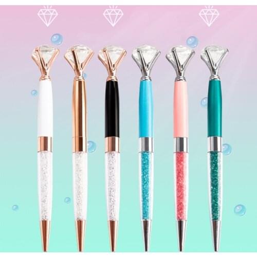 Big Diamond Metal Pen Student Gift Diamond Ballpoint Pen Crystal Advertising Pen For Business Office School Supplies Stationery