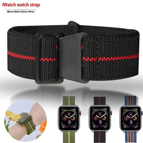 Parachute Sport Watch Strap for Apple Watch 44mm 42mm 40mm 38mm Elastic Bracelet for Iwatch 6 5 4 3 Nylon Straps Accessories