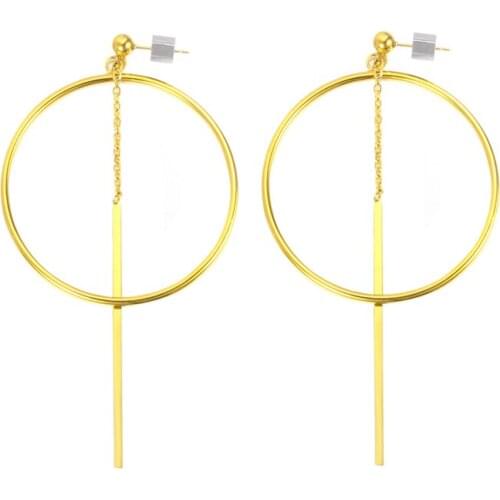 Cardy Koala Fashion Design Womens Earring Gold Color Stainless Steel Fashion Office Lady Earring Jewelry Birthday Gift