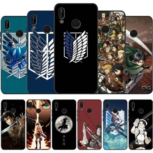 Anime Japanese attack on Titan Black Soft Phone Case For Huawei P40 P30 P20 Mate 10 20 30 40 Pro lite Plus P smart 2019 2020
