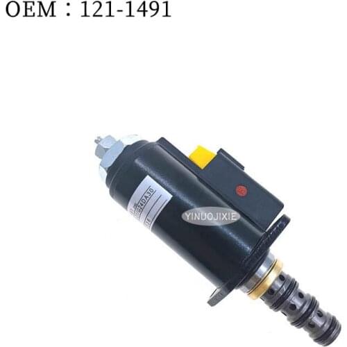 For Carter E320B/C/D E325B solenoid valve/red dot pilot safety lock solenoid valve OE:121-1491 1211491