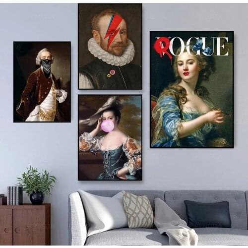 Classic Marie Gabrielle Capet Portrait Painting Graffiti Canvas Prints Wall Art Modern Picture For Living Room Home Decoration