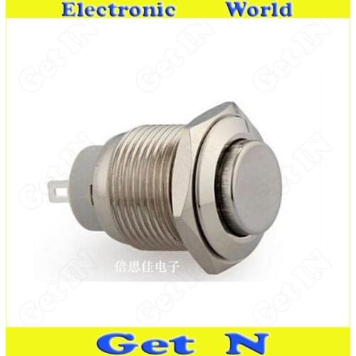 5pcs 16mm Metal Tact Switches Buttons Self Locking no light for Computer