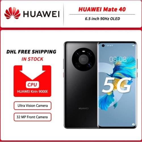 HUAWEI Mate 40 5G MobilePhone 6.5 inch 90Hz OLED Kirin 9000E Octa Core Face unlock Reverse Charge EMUI 11 NFC