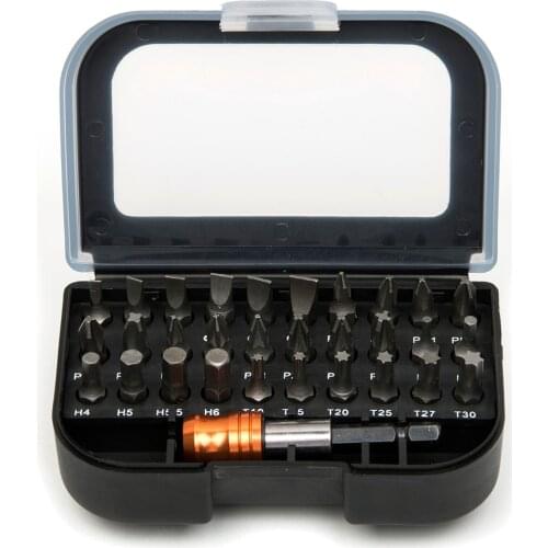 31pcs/set Magnet Holder Professional Screwdriver Bits Set W/ Case Sturdy Chrome Vanadium Steel Screwdriver Head Set Torx Hex Bit