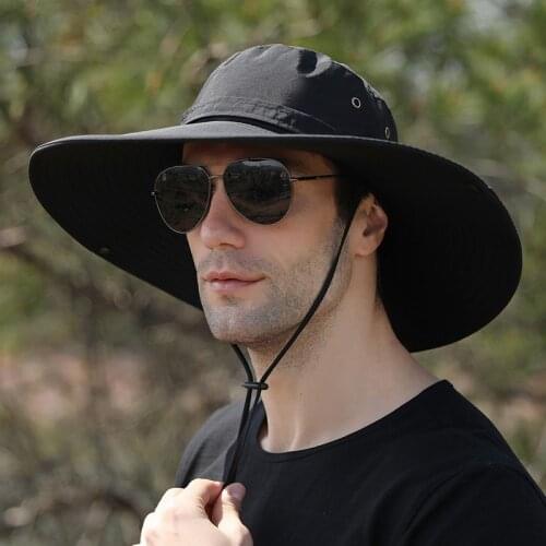 Foldable Bucket Hat For Men Summer Quickdrying Fishing Hat Sun Protection Outdoor Sport Hiking Fishing Hats Sunshade Cap