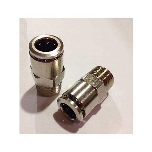 1/2" BSP Male to Fit Tube O/D 10mm Pneumatic Nickel Brass Push In Connector Union Quick Release Air Fitting Plumbing