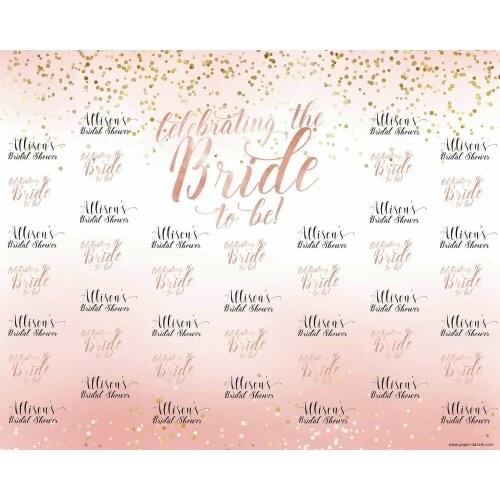Custom Bride Rose Gold Polka Dot Pink backdrops High quality Computer print wedding photography studio background