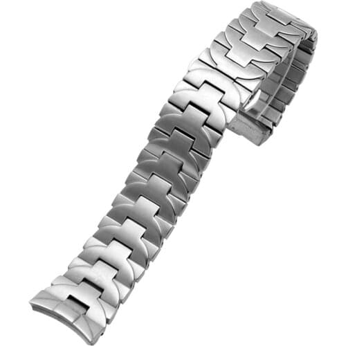 Stainless steel banding strap 24mm Mens watches top brand luxury Black Strap for PAM 111 Stainless steel butterfly buckle strap