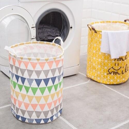 Folding Laundry Basket Round Storage Bin Bag Large Hamper Collapsible Dirty Clothes Toy Basket Bucket Organizer Large Capacity