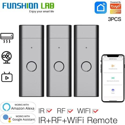 Tuya Smart Infrared WiFi Remote Controller Wireless USB IR+RF Controller for TV Fan Smart Home Support Alexa Google