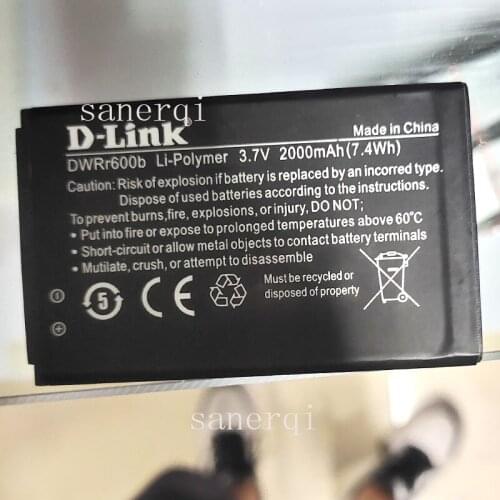 3.7V 2000mAh 7.4Wh DWRr600b Replacement Battery For D-Link DWRr600b Wireless bateria