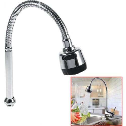 Sink Faucet Stainless Steel Bathroom Kitchen Faucet with Flexible Pipe Single Handle Connection