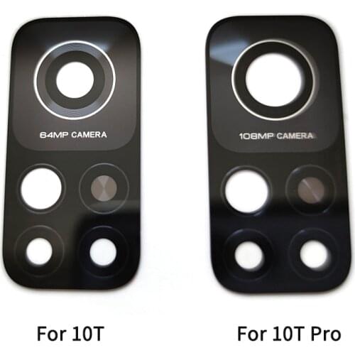 2PCS Camera Lens For Xiaomi Mi 10T / 10T Pro Back Rear Camera Glass Cover With Adhesive Sticker Repair Parts