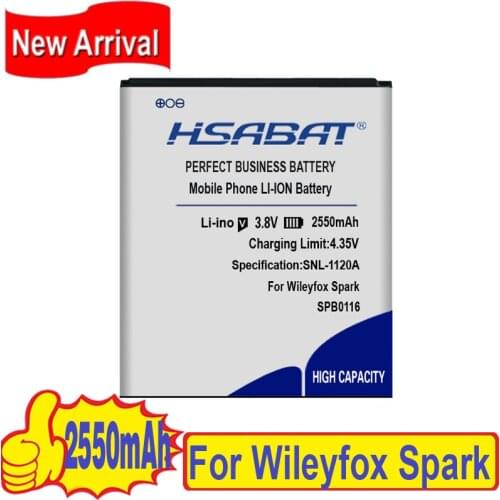 Top Brand 100% New SPB0116 2550mAh Battery for Wileyfox Spark Batteries + free gfit