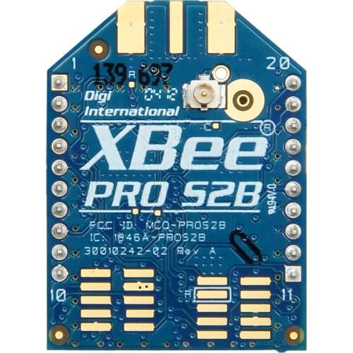 XBee-PRO ZB S2B 63mW U.FL Connection - Series 2B shield w/ U.Fl Antenna Connector ZigBee Mesh