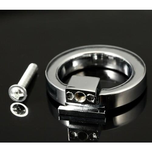 ZENHOSIT Modern Door Handle Zinc Alloy Drawer Handles Ring Cabinet Cupboard Single Hole Dresser Handles With Screw