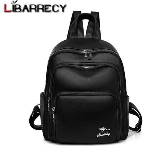 2021 New High Quality PU Leather Ladies Backpack Fashion Letter Design Womens Travel Backpack Luxury Designer Women Student Bag