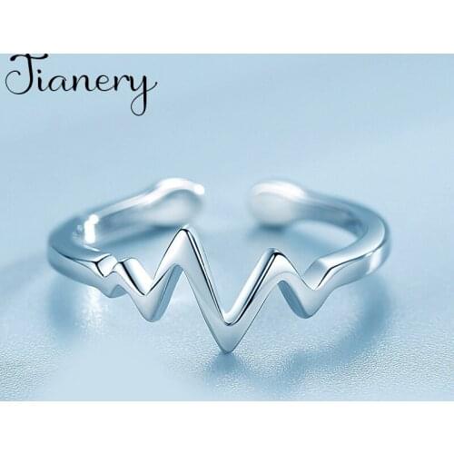 Personality Gothic Vintage Lines Rings For Women Bridal Wedding Engagement Punk Resizable Antique Rings Rock Jewelry