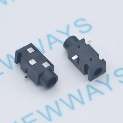 100Pcs 3Pin Smt Pj-320B 3.5Mm Headphone Female Socket Pj320B Silver