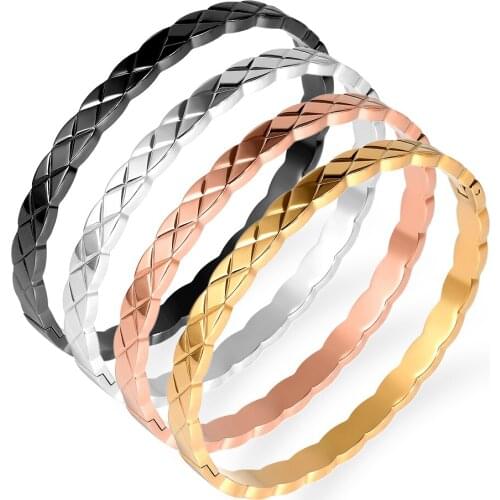 2021 Lastest Vintage Cross Line Bracelet Men Women Fashion High Quality Stainless Steel Punk Open Cuff Bangle Fine Jewelry Gift