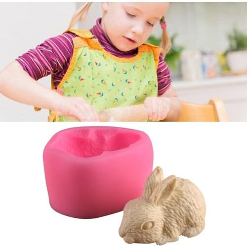 2021 New 3D Easter Bunny Animal Soap Silicone Mold Chocolate Fondant Rabbit Cake Decor DIY Handmade Tools Easy Kitchen Supplies
